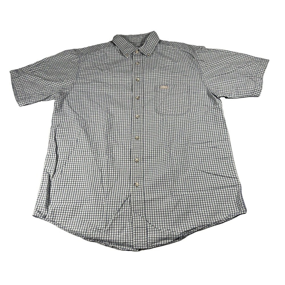 Carhartt Men’s Essential Plaid Button Down Short Sleeve Shirt Size Large